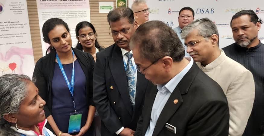 Premalatha Shanmugam at a national health event in Malaysia